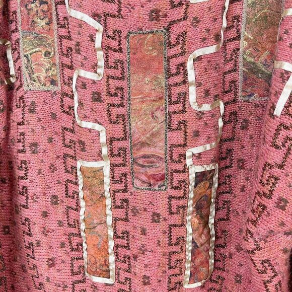 Vintage Crochetta Women's Salmon Sweater - Size M - 80s Glam is Back! - Picture 2 of 8